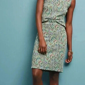 Anthropologie Maeve paisley printed pencil skirt